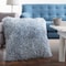 Hastings Home Oversized Floor or Throw Pillow Square Luxury Faux Fur Glam Decor Cushion for Home (Blue) 186180VDF - alternate 1